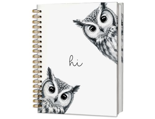 Cute Owl Notebook Journal, Ostrich Gifts - color: Owl, style: White