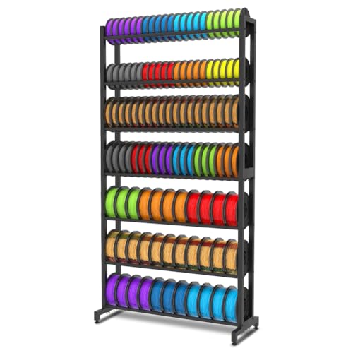 3D Printer Filament Storage Rack, Heavy-Duty 7-Tier Organizer for 3D Printing Spools, Large Capacity Holder for 3D Printing Rolls - style: 7-Tier