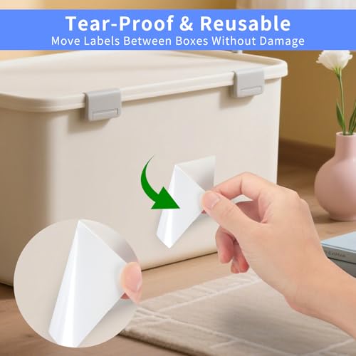 250pcs 3.5 x 2.25 Inch Blank Name Tag Stickers Removable Freezer Labels