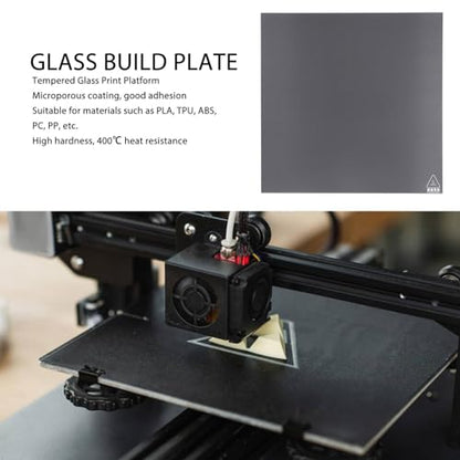Printer Build Surface Sheet 350x350x4mm Strong Adhesion Tempered Glass 3D Printer Accessories Printing Plate for Upgrade Glass Plate for Voron Model