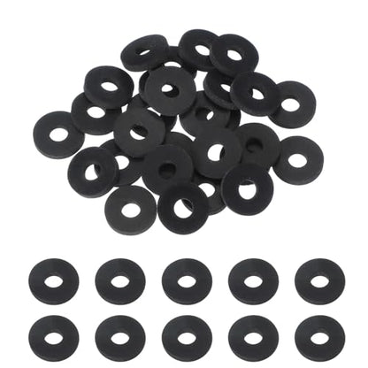 uxcell 20 Pcs M6.4 Rubber Flat Washers 6.4mm ID 19mm OD 3mm Thick Plain Washer Grommets Plastic Sheet Gasket Fastener Sealing Spacer Gasket Ring Water Hose Washers, Black - size: 6.4mm x 19mm x 3mm