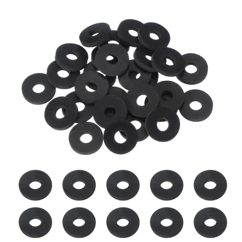 uxcell 20 Pcs M6.4 Rubber Flat Washers 6.4mm ID 19mm OD 3mm Thick Plain Washer Grommets Plastic Sheet Gasket Fastener Sealing Spacer Gasket Ring Water Hose Washers, Black - size: 6.4mm x 19mm x 3mm