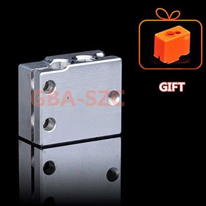 2PCS Volcano Heater Block,Precision Aluminum PT100 Volcano Heating Block with Silicone Sock,for Sidewinder X1 X2,Volcano Hotend, Nozzles, Prusa i3, FLSUN SR - color: Heatblock-Volcano 2PCS