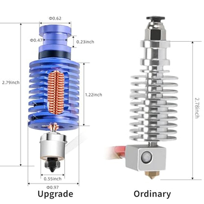 i3 Mega All-Metal Hotend with 12V 50W Ceramic Heating Core, by 5Aplusreprap - size: set D