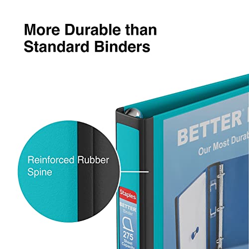 Staples Better View 1-Inch D-Ring Binder, Pink, 275 Sheets - color: Pink, size: 1-Inch