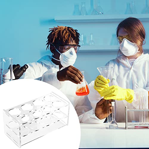 Homakover 8 Holes Test Tube Rack,Transparent Acrylic Test Rack 50ML