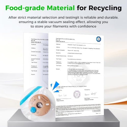 Creality 3D Printer Filament Storage 10 Storage Bags with Hand Pump, 15.75x15.75 inch, Premium Cleaning Drying Sealed, 3D Filament Dryer for 1kg 3D Printer Filament - color: 10 Vacuum Bags With Hand Pump