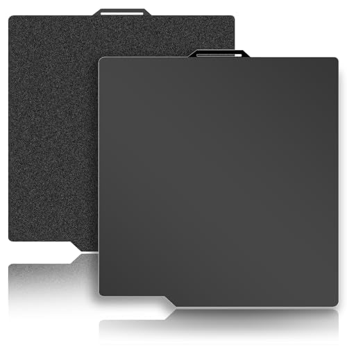 PEI Smooth Build Plate for Bambu Lab X2D/P2S/P1S/P1P/X1C/X1/X1E/A1 3D Printers Platforms 257x257mm Double Sided Smooth+Textured Hot Bed,Spring Steel Sheet,High-Adhesion, Removable, Flexible Heated Bed - color: Smooth-Textured