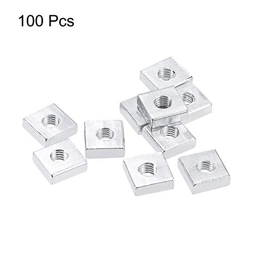 uxcell Square Nuts M5x11mmx4mm Zinc-Plated Metric Coarse Thread Assortment - size: M5x11mmx4mm