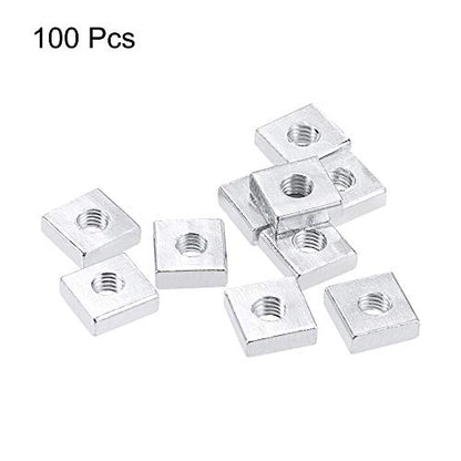 uxcell Square Nuts M5x11mmx4mm Zinc-Plated Metric Coarse Thread Assortment - size: M5x11mmx4mm