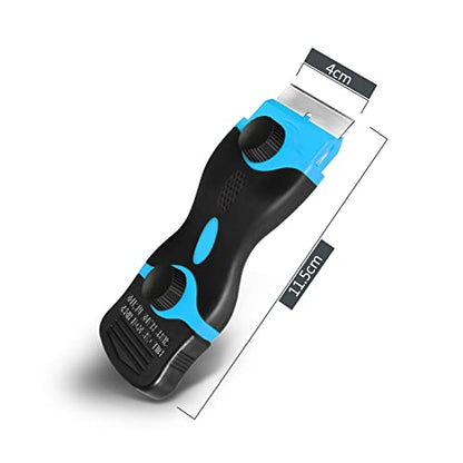 Razor Blade Scraper, 2 Pack Blue Double Edge Razor Scraper Remover Tool - color: Blue