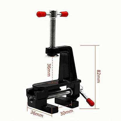 Mini Table Bench Vice Clamp for Jewelry Model Making DIY Repairs Modelling Painting and Crafting-Black (aluminum alloy)