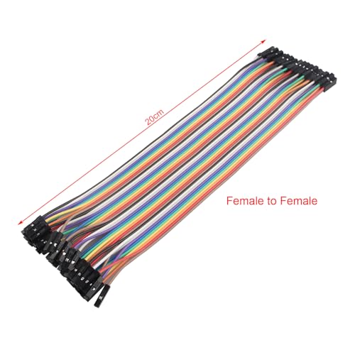 ZDE 120PCS 20cm 7.87inch Multicolored Dupont Wires Breadboard Jumper Ribbon Cables Kit 40pin Female to Female, Male to Female, Male to Male Compatible with Arduino Projects and Raspberry Pi - size: 20cm/7.87inch, style: 120pcs Assorted