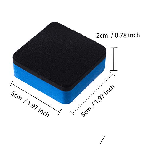 Favourde 48 Pack Magnetic Whiteboard Dry Erase Erasers for Classroom School - color: Blue