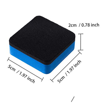 Favourde 48 Pack Magnetic Whiteboard Dry Erase Erasers for Classroom School - color: Blue
