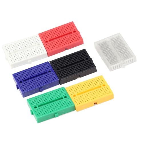 Sets of 7PCS Small Solderable Breadboard 170 Tie-Points Mini PCB Prototype Solderless Breadboards Bread Boards Circuits Jumper Board Kit for Arduino for Prototype Shield