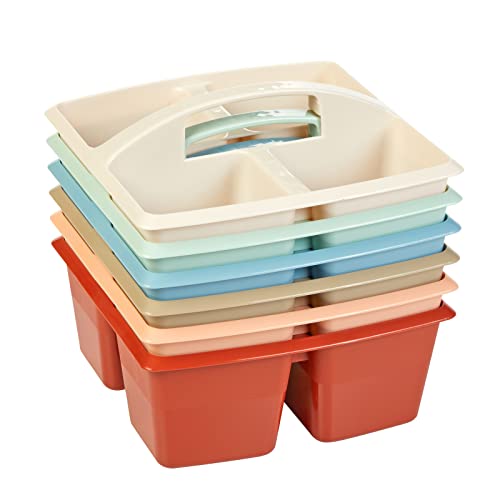 Really Good Stuff 4-Compartment Caddies, Boho, 6-Pack