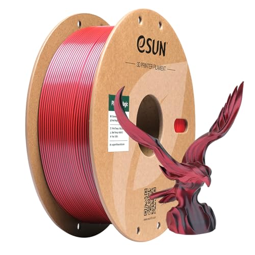 eSUN Silk PLA 3D Printer Filament 1.75mm Black Red Dual Color Filament - color: Black Red