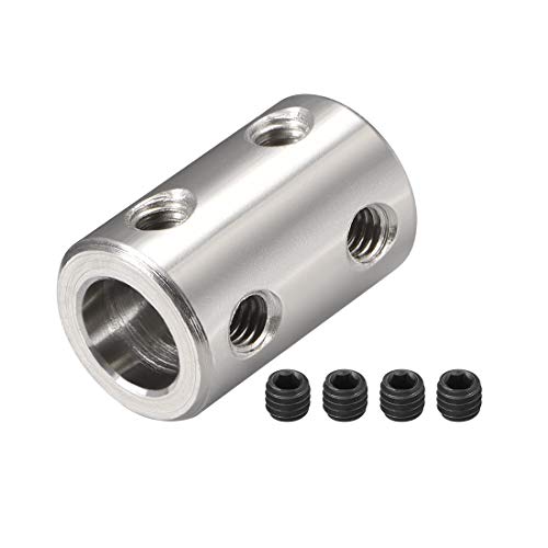 uxcell 8mm to 8mm Bore Rigid Coupling Set Screw L22XD14 45# steel,Shaft Coupler Connector for 3D Printers, Motor Accessories