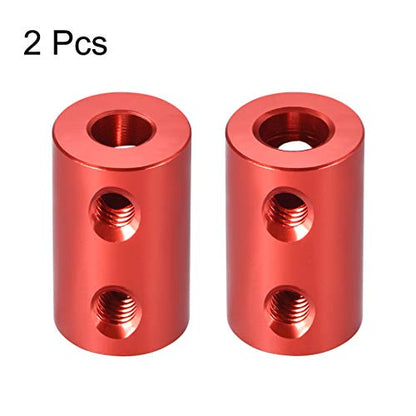 uxcell 5mm to 6mm Bore Rigid Coupling Set Screw L20XD12 Aluminum Alloy,Shaft Coupler Connector for RC Airplane Boat, Motor Accessories,Red,2pcs - size: 5mm to 6mm