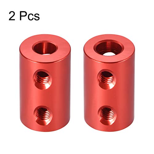 uxcell 5mm to 6mm Bore Rigid Coupling Set Screw L20XD12 Aluminum Alloy,Shaft Coupler Connector for RC Airplane Boat, Motor Accessories,Red,2pcs - size: 5mm to 6mm