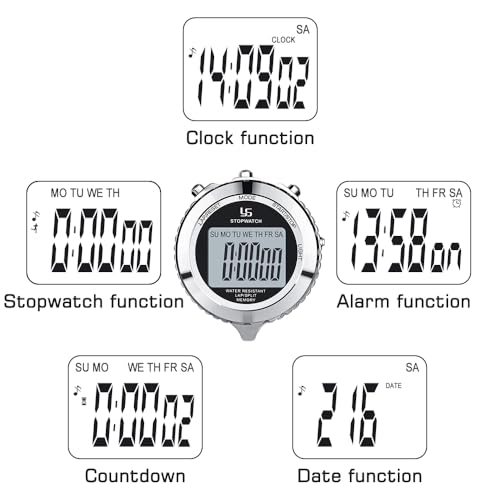 LAOPAO Melt Stopwatch, Clock Daily Rainproof Digital Timer for Sports Match,Competition,Coach,Referee,Training,Timing - color: 2 Lap-backlit