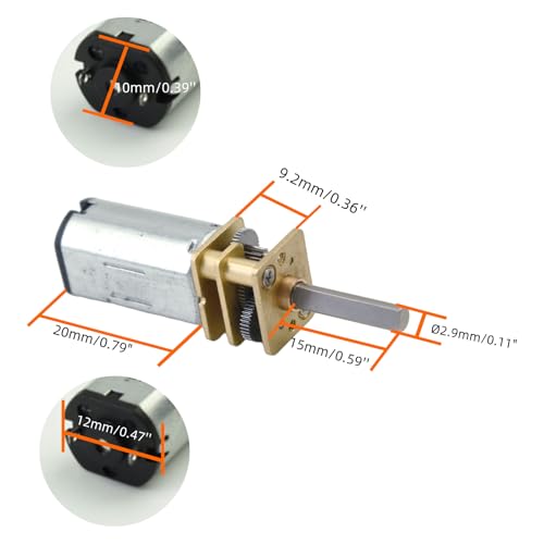 CHANCS Electric Micro Motor N30 DC Gear Motor DC 5V 42RPM Electric Gearbox 6V 50RPM Reducer Motor for Robot DIY 2PCS - size: N30 DC 5-6V 42-50RPM, style: 2PCS
