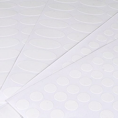 Mudder 325 Pieces Essential Oil Label Bottle Stickers White Waterproof Labels Oval-shaped and Round Oils Stickers with Marker Pen()