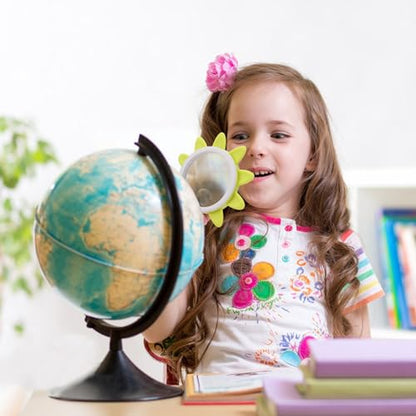Rongon 10X Kids Magnifying Glass Handheld Magnifier for Children (Green) - color: Green