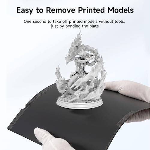 Creality Official K1 Max Build Plate PEI Sheet, 315x310mm Smooth Removable Flexible Spring Surface Excellent Heat Resistance Heated for Ender 3 S1 Plus/K1 Max/Ender 3 V3 Plus(Without Magnetic Base) - color: PEI Smooth Black, size: K1 Max/Ender 3 V3 Plus/K