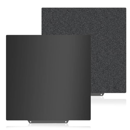 230x230mm Black PEI Double Sided Build Plate for Anycubic Kobra 2/Kobra 2 Pro/Kobra 2 Neo/Kobra/Kobra Go, Smooth PEI+Textured PEI Spring Steel Plate Flexible Plate for Anycubic 3D Printer - size: 230x230mm