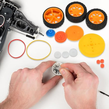 MECCANIXITY Pack of 80 Plastic Gear Set Small Motor Gears Module 0.5 for DC