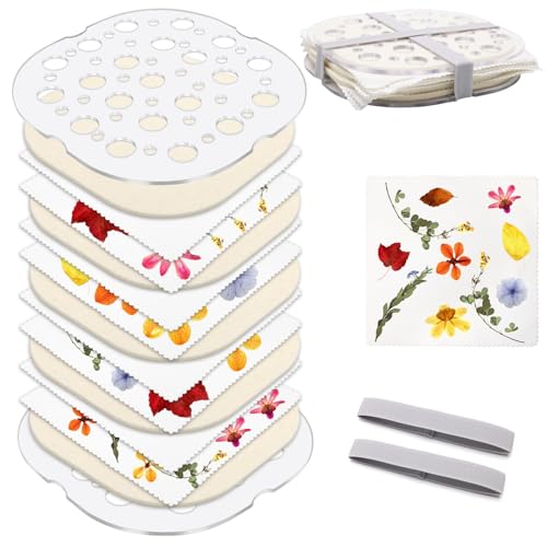 Coldairsoap Microwave Flower Press Kit for Adults 4 Layers 8" x 8"