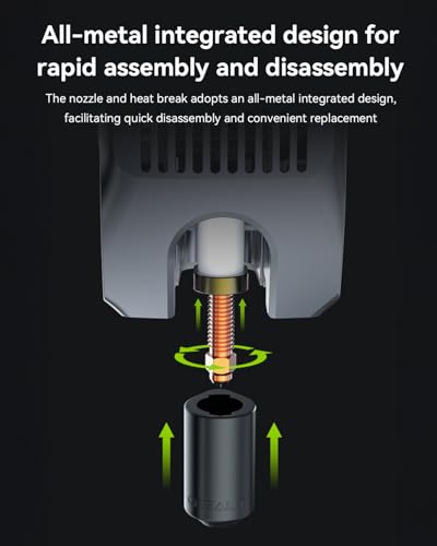 Creality Official K2 Plus Nozzles, 0.4mm 1PCS Unicorn Quick-Swap 3D Printer Nozzle Kit, Copper Alloy and Hardened Steel Nozzle Suitable for Creality K2 Plus, K2, Creality Hi Combo - style: 1P-0.4