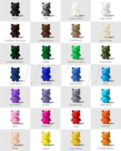 UJOY3D 4kg Hyper PLA+ Filament 1.75mm Bundle, High Toughness Upgraded PLA+ - color: Hyper Pla+ 4kg Grey+pink+iris Purple+light Blue