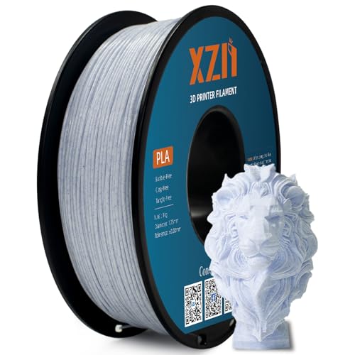 Marble PLA, PLA Filament 1.75mm 1KG Spool(2.2lbs),Vacuum Packaging, Marble Filament for Most FDM 3D Printer (Blue) - color: Marble White-blue