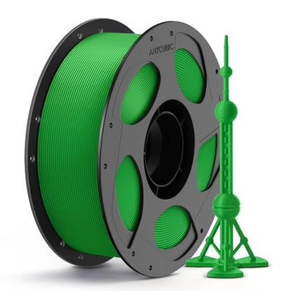 ANYCUBIC PLA Plus (PLA+) 3D Printer Filament 1.75mm, High Toughness 3D Printing Filament, Dimensional Accuracy +/- 0.02mm, Print with Most FDM 3D Printers, 1KG Reusable Spool, Green - color: 1kg Pla+ Green