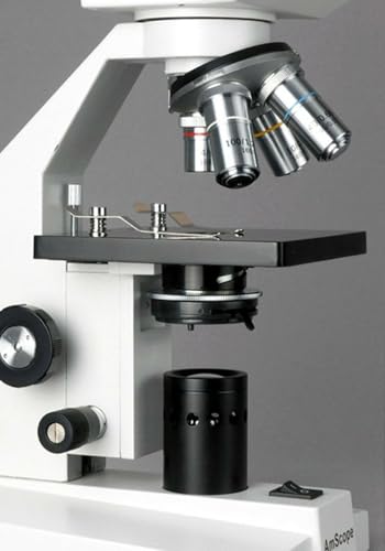 AmScope B100C-SP14-CLS-50P100S Binocular Biological Microscope 2500X
