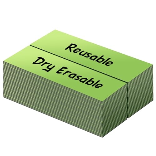 LLPT Dry Erase Magnetic Labels 1" x 3" 50 Packs Green - color: Green, size: 1" x 3"