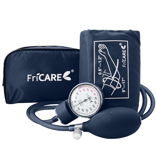 FriCARE Manual Blood Pressure Cuff for Nurses/Nursing/Medical Students - color: Navy Blue