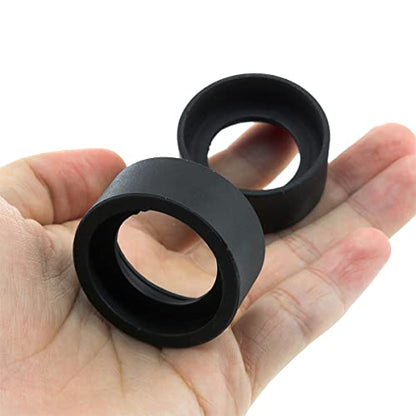 AYLIFU 2PCS 36mm bore Black Binocular Rubber Eyepiece Rubber Eyepiece Shield Eyepiece Cover for a 32-36mm Stereo Microscope(Flat Angle)