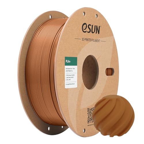 eSUN PLA+ Filament 1.75mm, 3D Printer Filament PLA Plus, Dimensional Accuracy +/- 0.03mm, 1KG Spool (2.2 LBS) 3D Printing Filament for 3D Printers, Brown - color: G-brown, size: 1KG