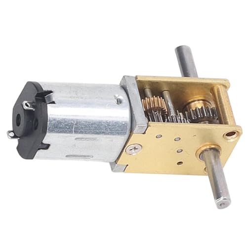 DC Brushed Motor, 1218‑N20 Large Load Capacity Double Shaft Gear Motor 12V 136RPM DC Geared Electric Motor with Fixed Seat for Smart Cars Robots