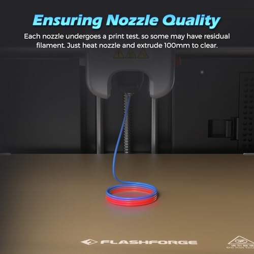 FLASHFORGE Adventurer 5M Pro Nozzle, 0.6mm Hardened, 280℃ High Flow 32mm³/s for Stable High-Speed Printing, Compatible with Adventurer 5M Hotend, Perfect for High-Strength Filaments - style: Hardened-0.6 mm