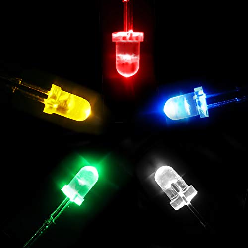 Novelty Place 100 Pcs 5mm Multicolor LED Diode Lights(5 Colors x 20pcs) - color: Multicolor