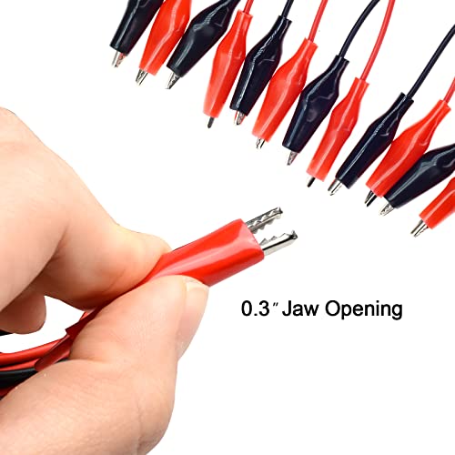 3 Pairs 6 Units of Packaging Alligator Clips with Wires Test Cable