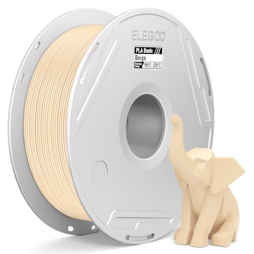 ELEGOO PLA Basic 3D Printer Filament with Reusable Spool Beige 1KG 1.75mm - color: 1kg Pla Beige With Reusable Spool