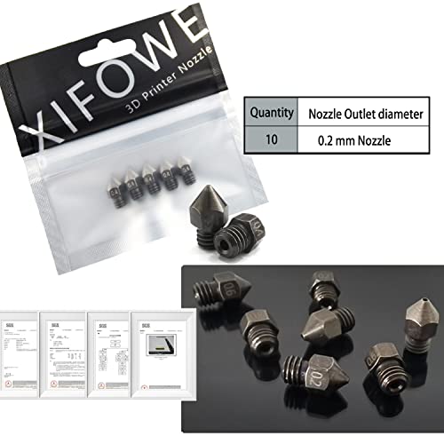 MK8 Nozzles Hardened Steel 3D Printer Extruders Nozzles - size: MK8 Hardened Steel, style: Part: 0.4 Nozzles
