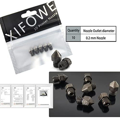 MK8 Nozzles Hardened Steel 3D Printer Extruders Nozzles - size: MK8 Hardened Steel, style: Part: 0.4 Nozzles