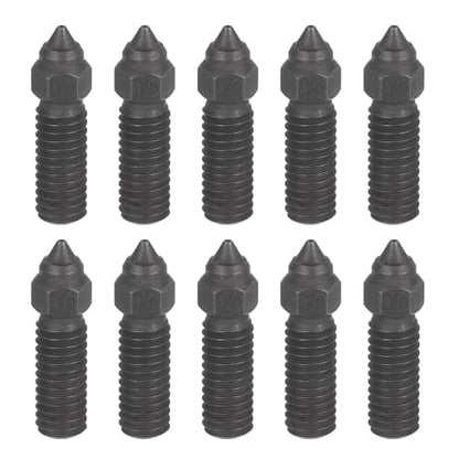 uxcell 10 Pcs 0.6mm Hardened Steel Nozzles M6 Thread for K1 3D Printers - size: 0.6mm